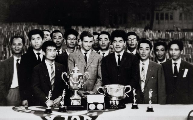 1962_Suzuki wins the 50cc-class championship in the Isle of Man TT race.