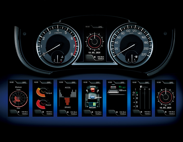 LCD 整合式多功能行車資訊顯示幕